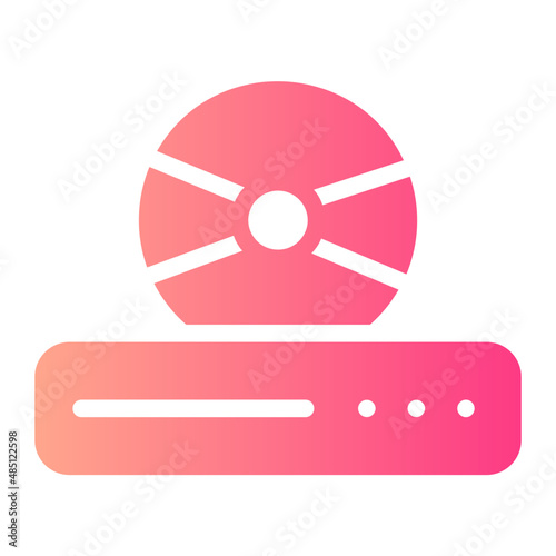 dvd player gradient icon