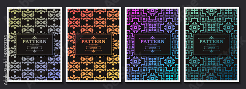 gradient dark geometric pattern cover design