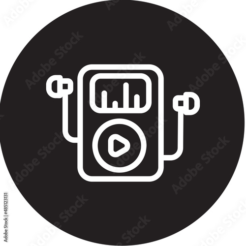 mp3 player glyph icon