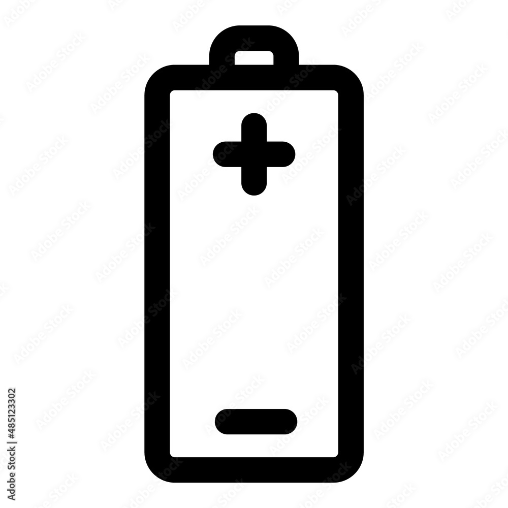 Battery Flat Icon Isolated On White Background Battery Flat Icon Isolated On White Background