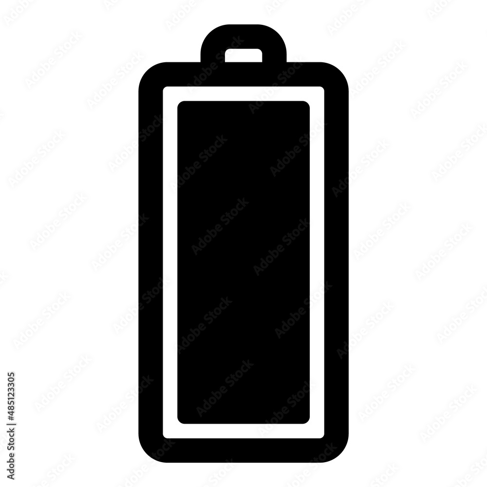 Battery Flat Icon Isolated On White Background Battery Flat Icon Isolated On White Background