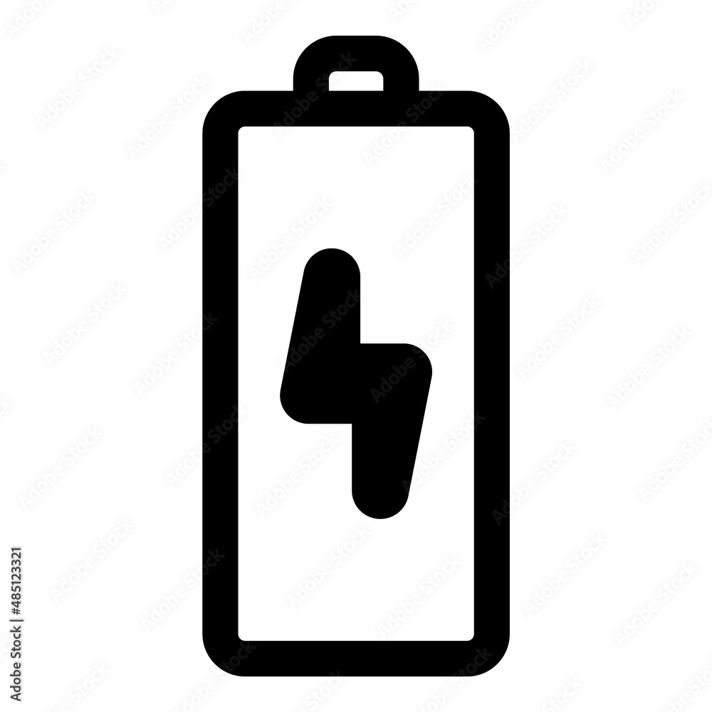 Battery Flat Icon Isolated On White Background Battery Flat Icon Isolated On White Background