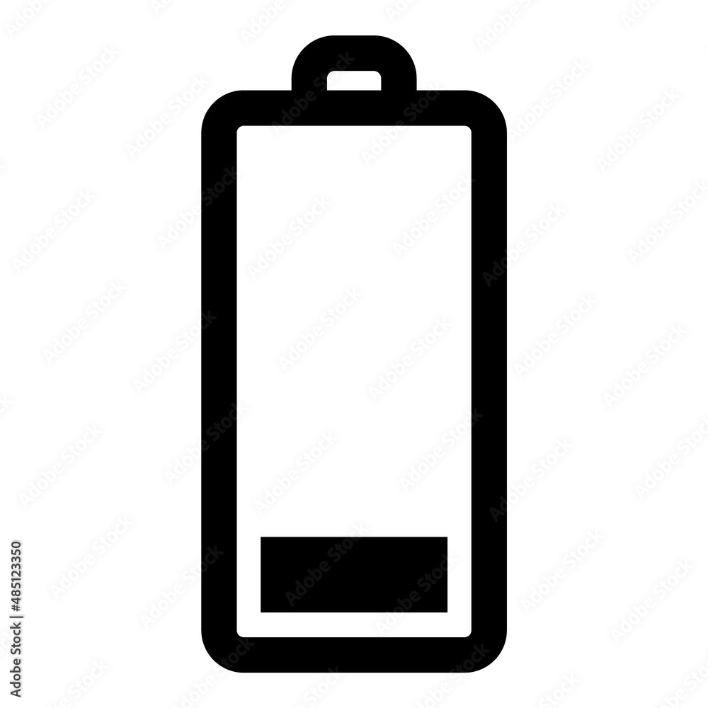 Battery Flat Icon Isolated On White Background Battery Flat Icon Isolated On White Background