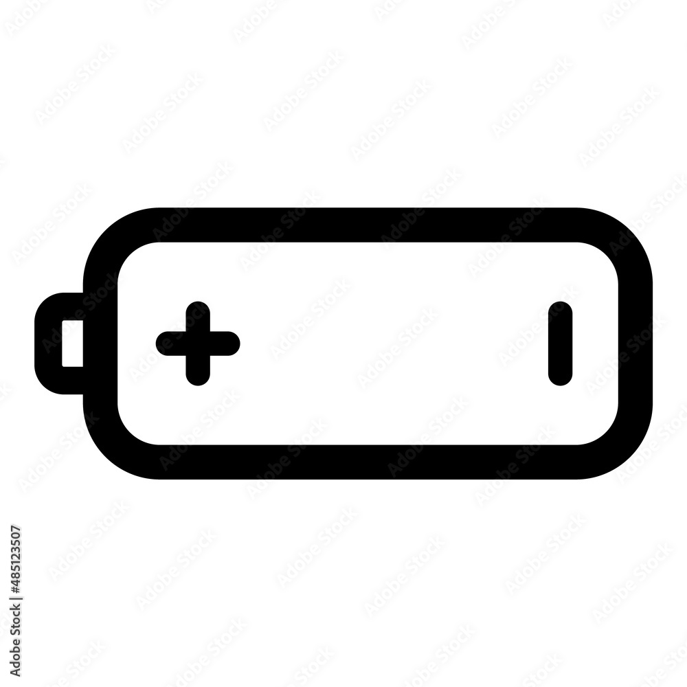Battery Flat Icon Isolated On White Background Battery Flat Icon Isolated On White Background