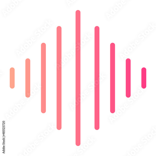 audio waves gradient icon