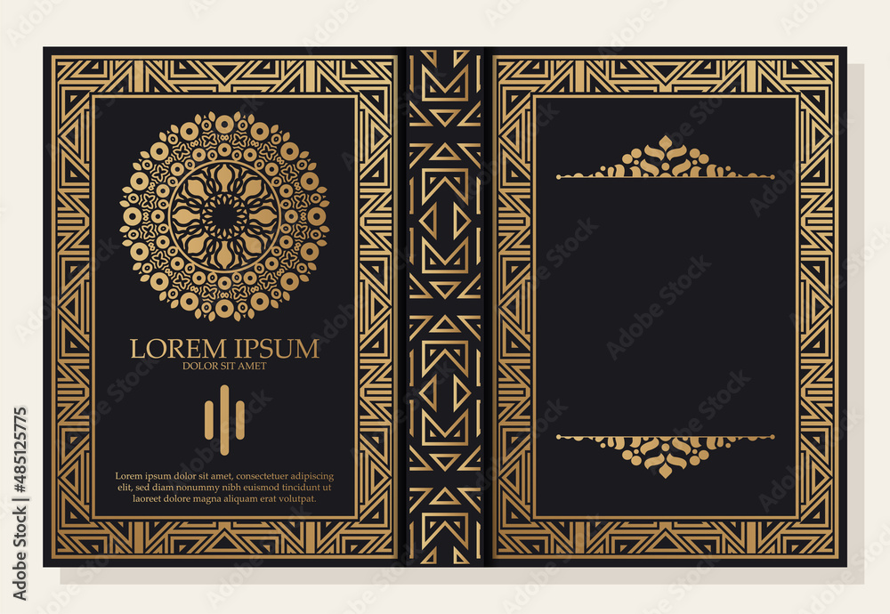 Fototapeta premium Luxury ornamental book cover design