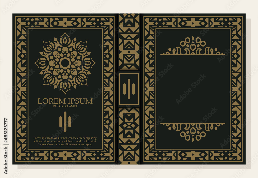Luxury ornamental book cover design