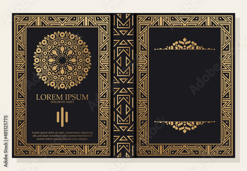 Luxury ornamental book cover design