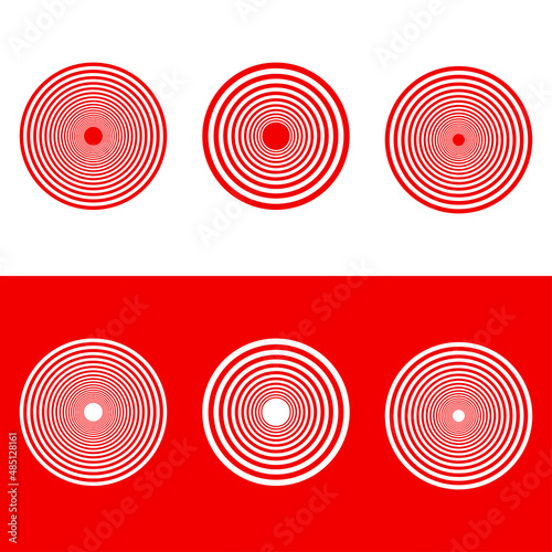 Concentric circles, target mark, crosshair flat icon, symbol