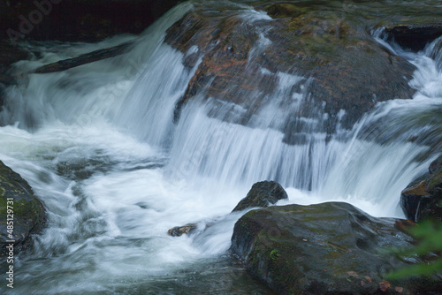 Cascading stream over rocks