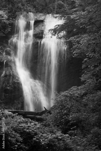 Cascading river in Black and White