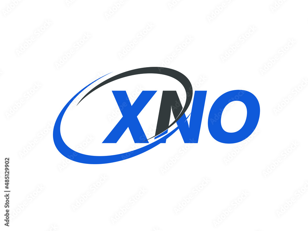 XNO letter creative modern elegant swoosh logo design XNO letter creative modern elegant swoosh logo design