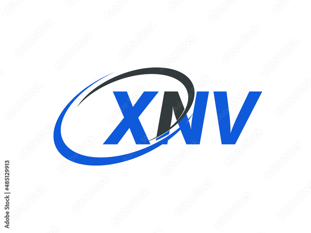 XNV letter creative modern elegant swoosh logo design XNV letter creative modern elegant swoosh logo design