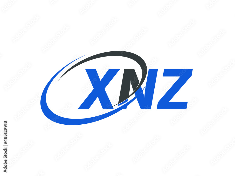 XNZ letter creative modern elegant swoosh logo design XNZ letter creative modern elegant swoosh logo design