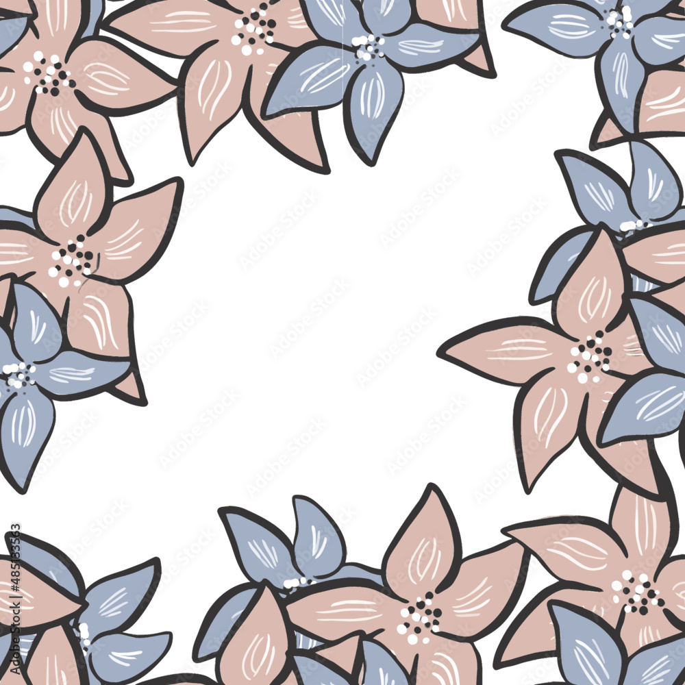 Fototapeta premium Seamless floral pattern, flowers pattern 