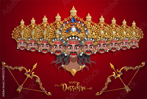 Happy Dussehra greeting card