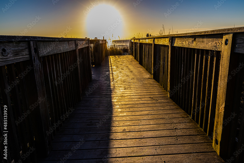 Obraz premium Boardwalk to Myrtle Beach, Myrtle Beach, South Carolina, USA