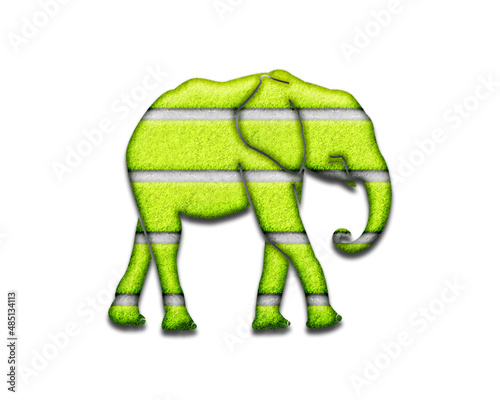 Elephant Animal symbol tennis Cricket ball Icon optic yellow Logo illustration