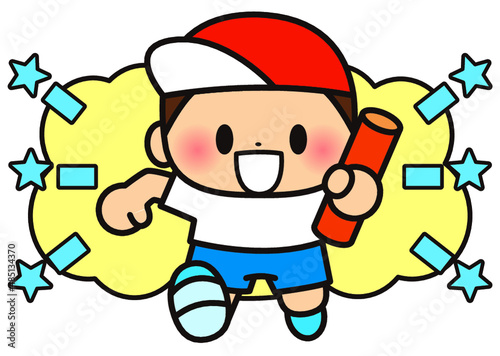 運動会,体育,体育祭,子供,運動,走る,幼稚園,保育園,小学生,小学校,,リレー,徒競走,かけっこ,陸上,体操服,
