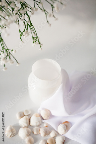 white vase on a white background