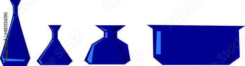 glass blue vase