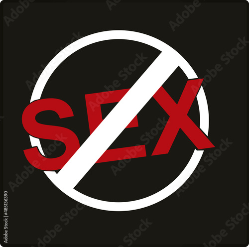 Forbidden sex sign. vector illustration