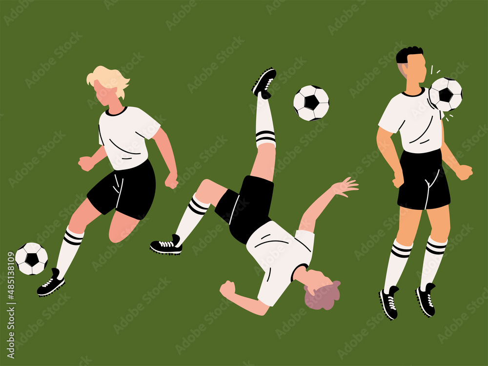 Fototapeta premium players soccer character