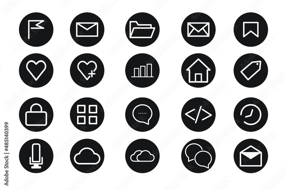 set of icons for web set of icons for web