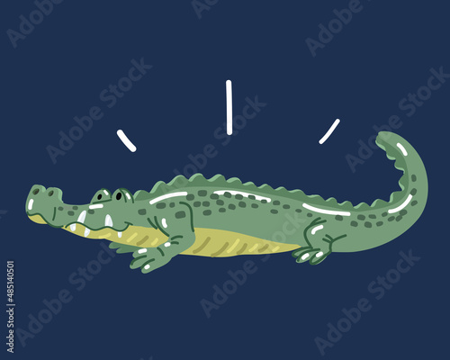 Cartoon vector illustration of Crocodile photo