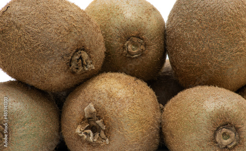 background of several ripe kiwi fruit