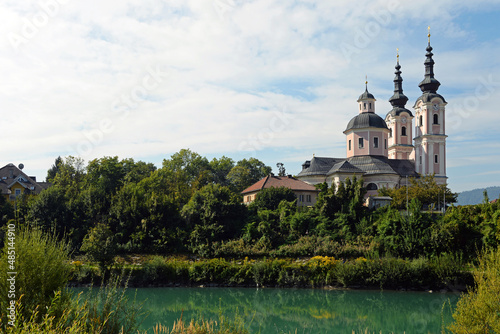 Obraz na płótnie Kirche zum Heiligen Kreuz in Villach w salonie