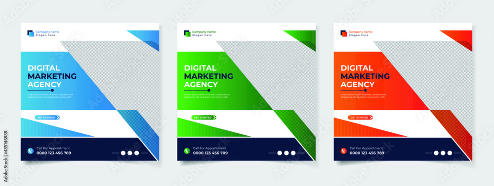Modern digital marketing agency social media banner