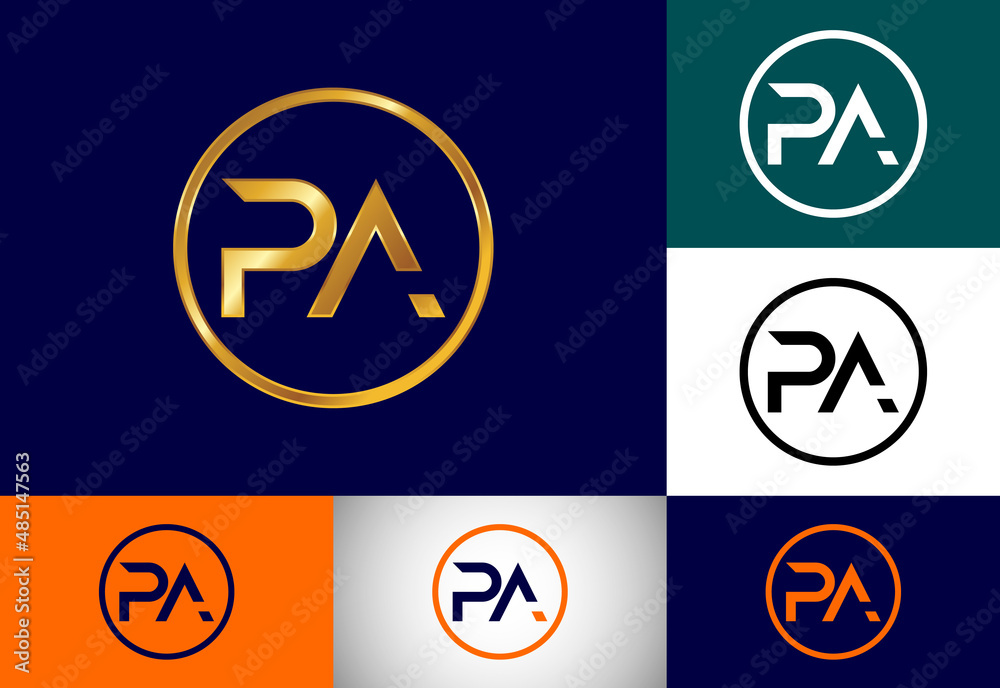 Initial Monogram Letter P A Logo Design. Graphic Alphabet Symbol For Corporate Business Identity