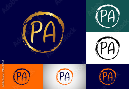 Initial Monogram Letter P A Logo Design. Graphic Alphabet Symbol For Corporate Business Identity