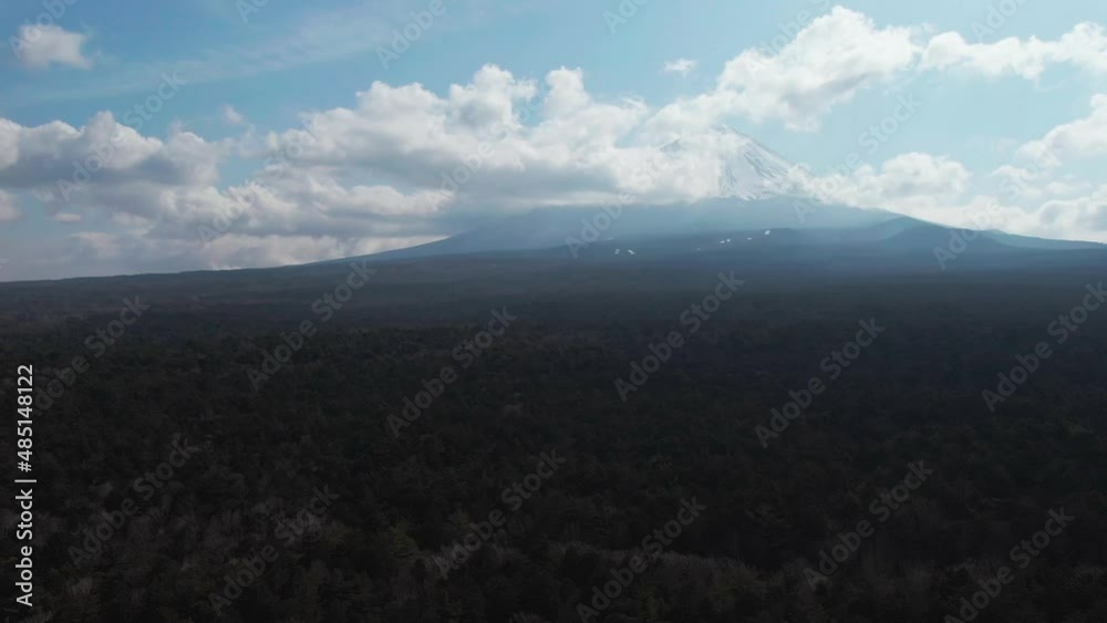 樹海と富士山の空撮動画 樹海と富士山の空撮動画