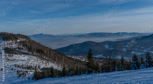 Klimczok - widok na Tatry.
Beskidy - polskie góry