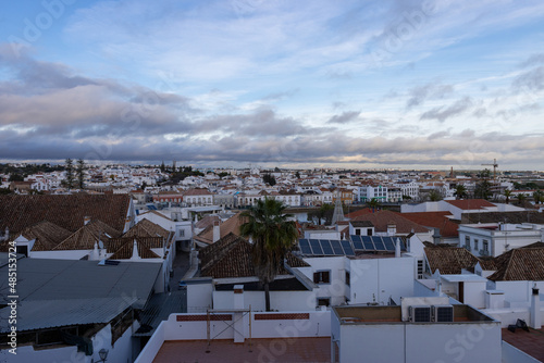 The old town of Tavira in Portugal in the winter