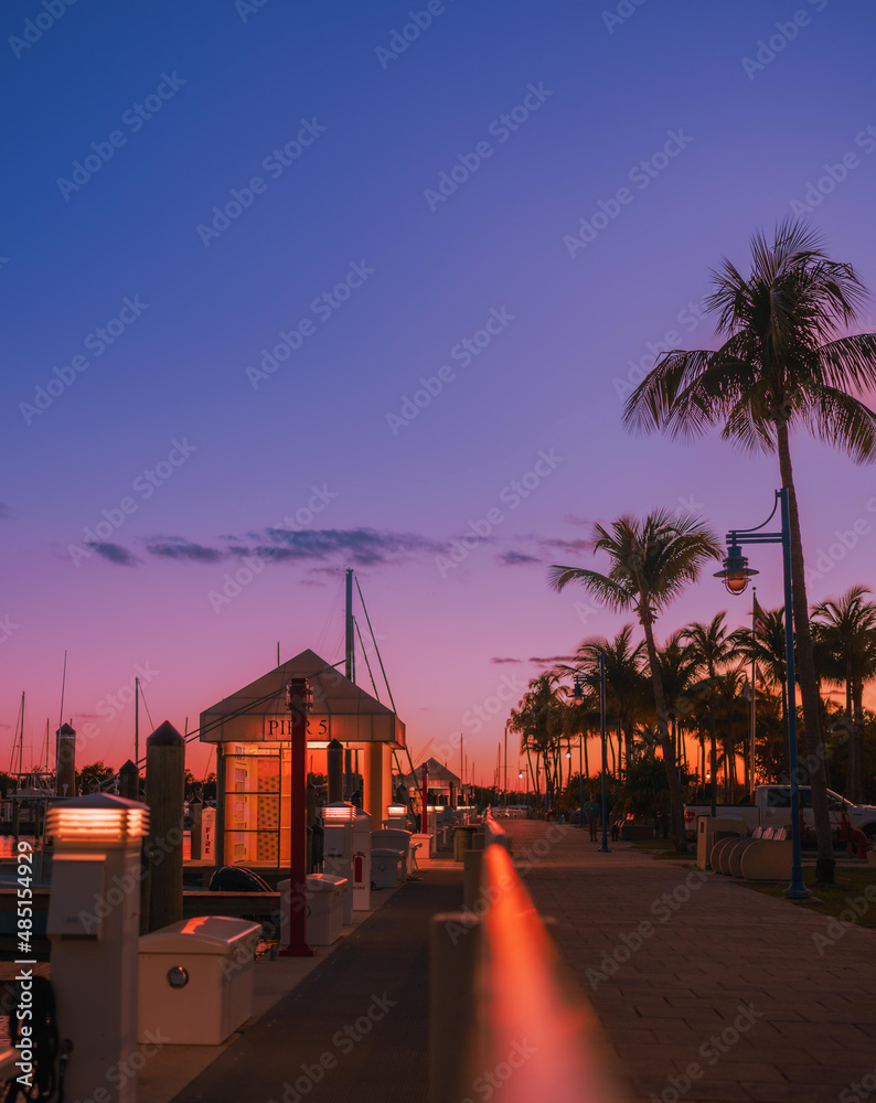 beautiful sunset marina coconut grove miami