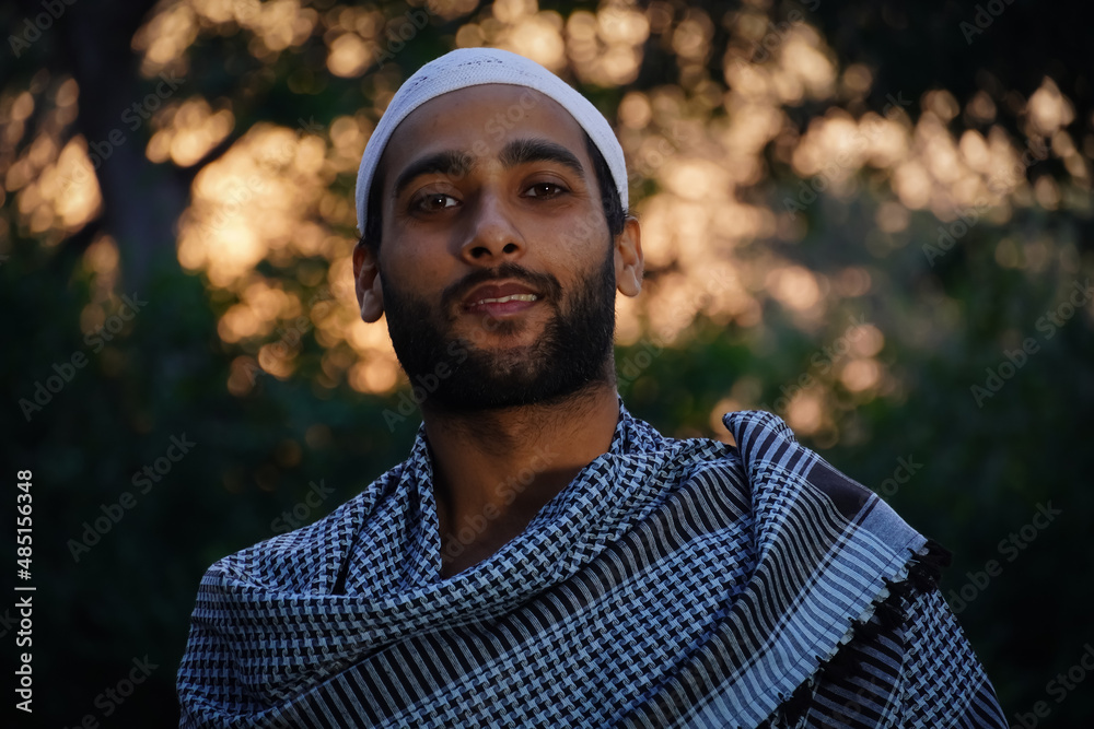 indian Muslim man smiling image indian Muslim man smiling image
