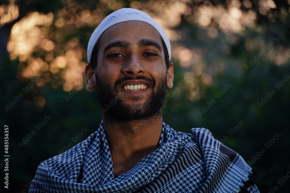 indian Muslim man smiling image indian Muslim man smiling image