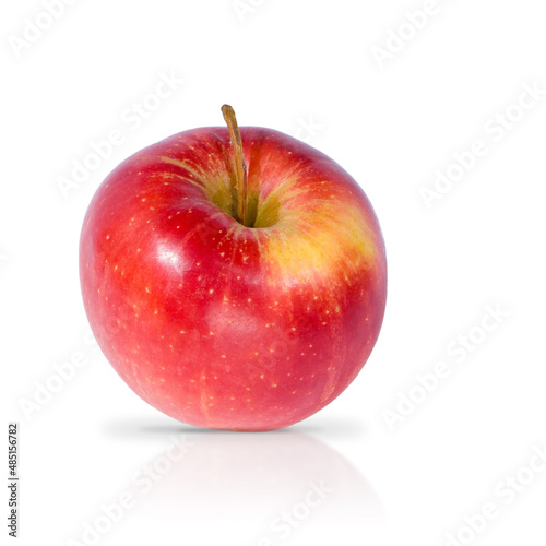 Isolated red ripe apple on a white background