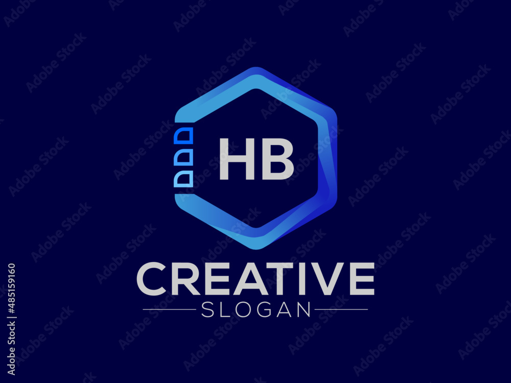 HB logo, HB letter logo design, HB Minimal logo, HB Shield Logo, HB ...