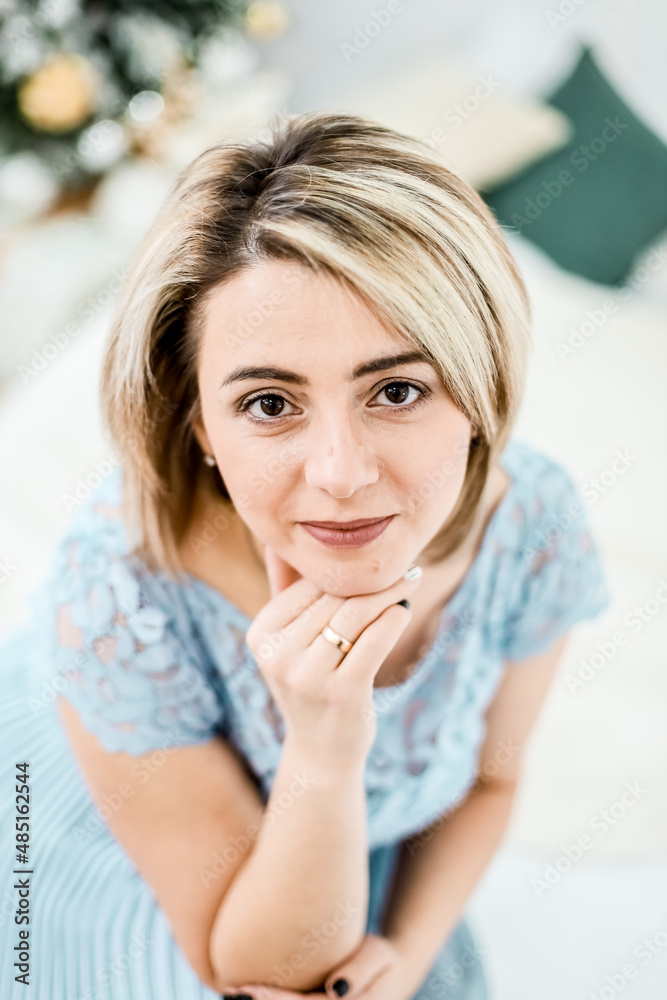 Beautiful woman and New Year's fairy tale Beautiful woman and New Year's fairy tale