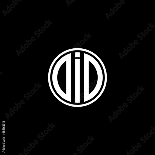 Letter DID Logo Design with Circle Shape Icon Vector Illustration Template