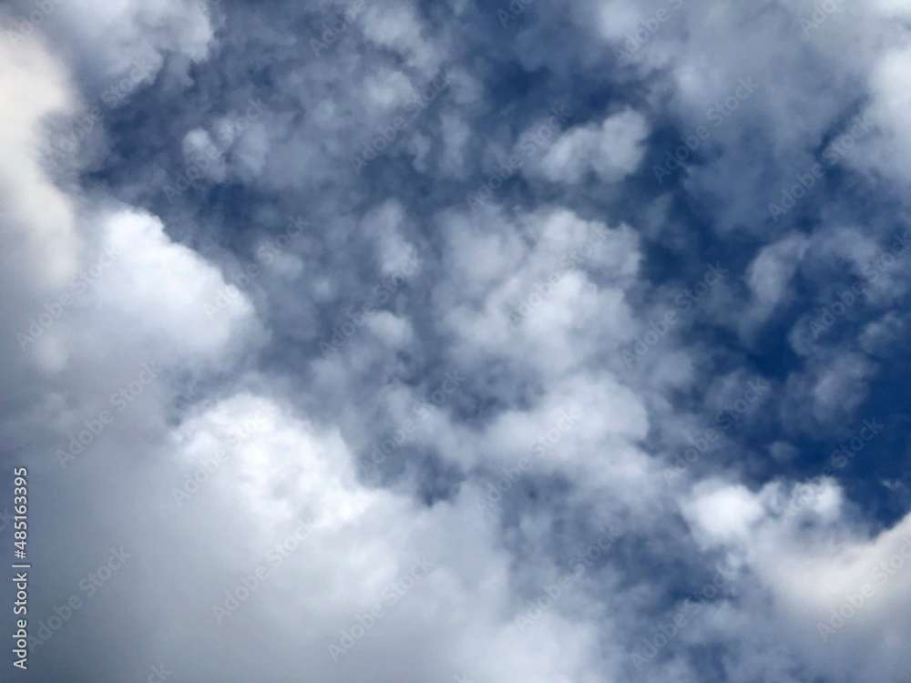 Beautiful blue sky and clouds natural background.