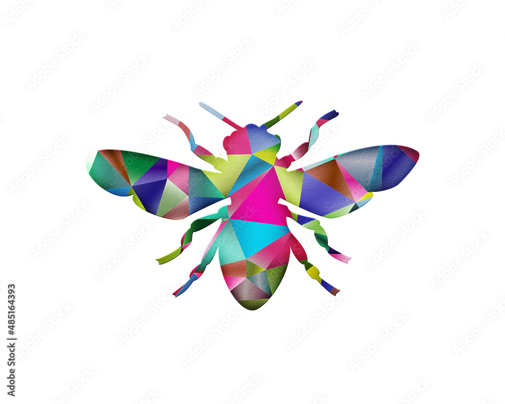 Fototapeta Miód pszczeli pszczelarskich Kolorowa ikona Logo ilustracja