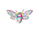 Beekeeper Honey bee Colorful Icon Logo illustration