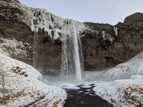 Frozen waterfall