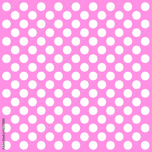 White polka dot background on pink background, polka dot background, white dot pattern on pink background. 