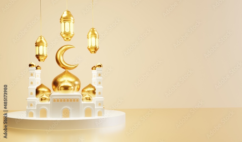 Islamic ramadan background in 3D style Islamic ramadan background in 3D style
